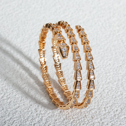 [Elitejewels]SERPENTI ARMBAND ROTGOLD DIAMANT ZWEIREIHIG