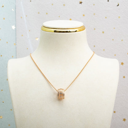 [Elitejewels] PARENTESI HALSKETTE ROSGOLD DIAMANT