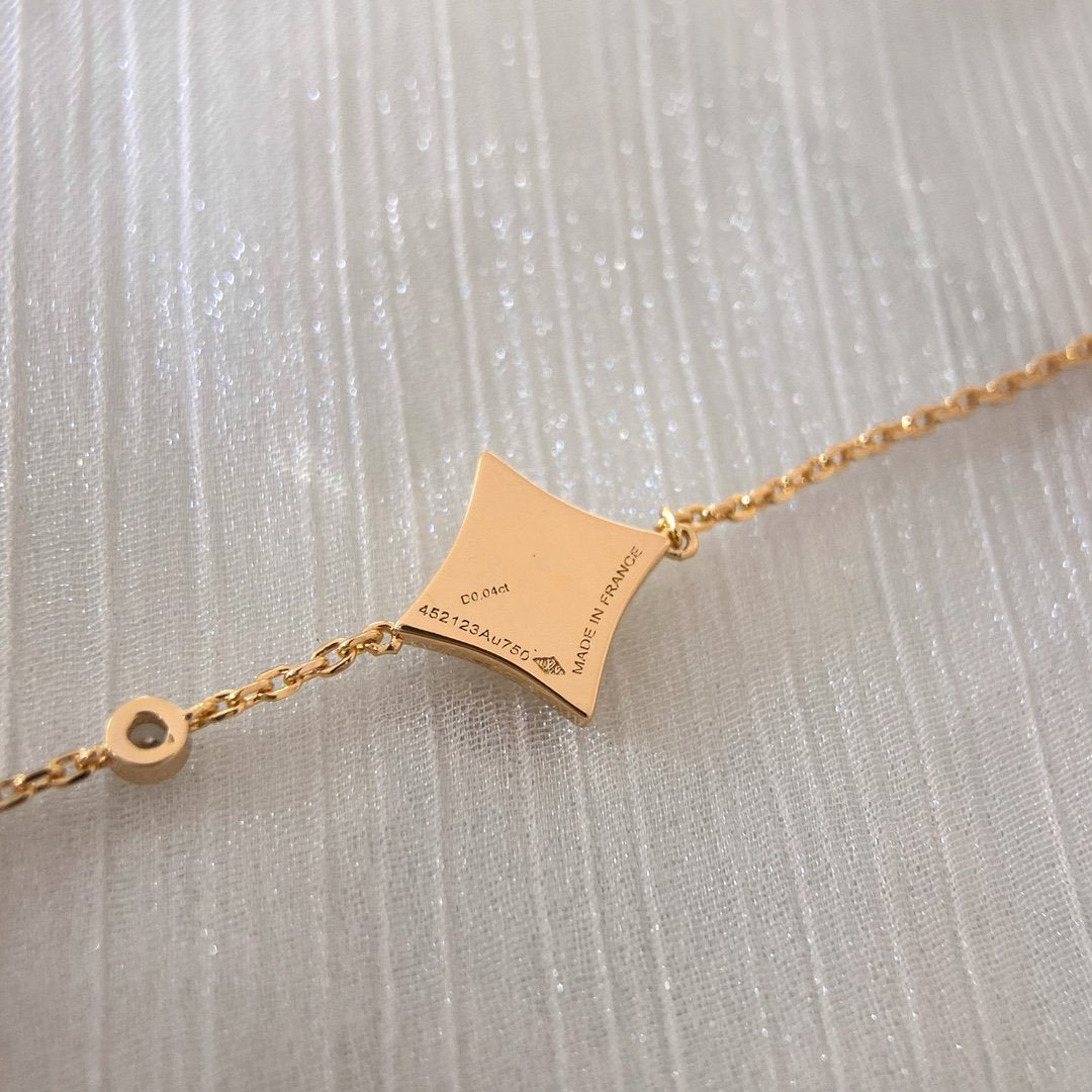 [Elitejewels]カラースターピンクゴールドダイヤモンドブレスレット