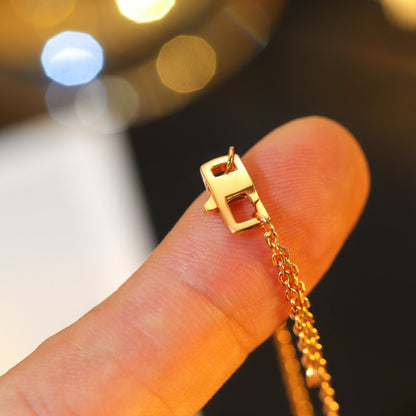 [Elitejewels]スターとサン ダイヤモンド ピンクゴールドネックレス