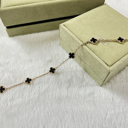 [Elitejewels]CLOVER 6 MOTIF  ONYXS BRACELET