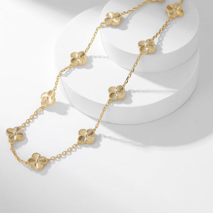 [Elitejewels]CLOVER 10 MOTIFS LASER NECKLACE