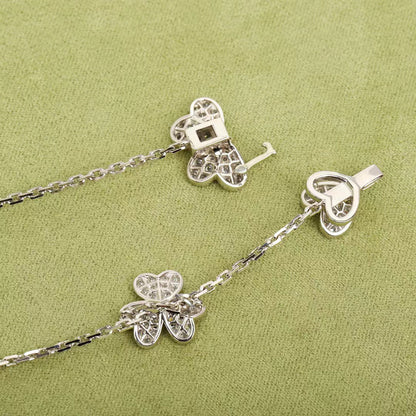 [Elitejewels]FRIVOLE SILBER 9 BLUMEN HALSKETTE
