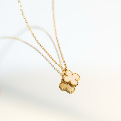 [Elitejewels]CLOVER MINI 9.5MM WHITE MOTHER-OF-PEARL NECKLACE