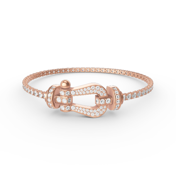 [Elitejewels]FORCE ラージホースシュー フルダイヤモンド テニスブレスレット