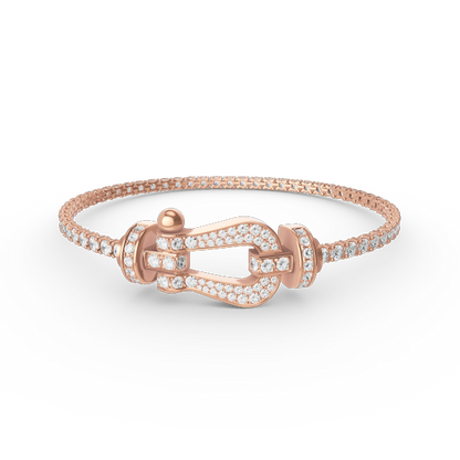 [Elitejewels]FORCE ラージホースシュー フルダイヤモンド テニスブレスレット