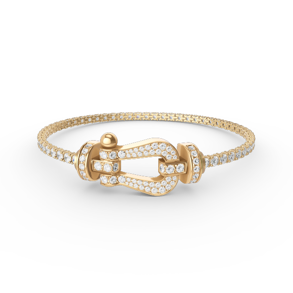 [Elitejewels]FORCE ラージホースシュー フルダイヤモンド テニスブレスレット