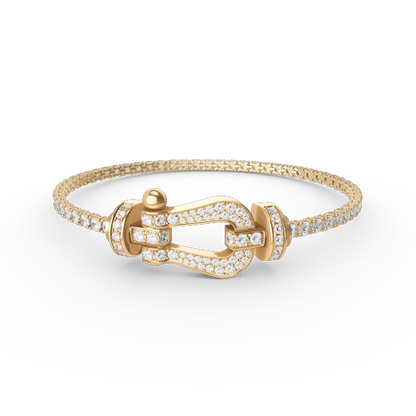 [Elitejewels]FORCE ラージホースシュー フルダイヤモンド テニスブレスレット